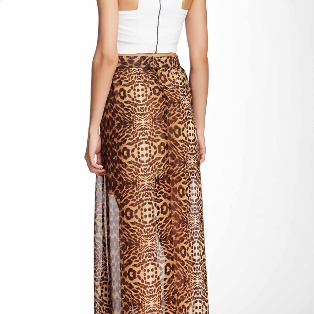 Vertigo leopard animal print maxi skirt - Picture 3 of 3